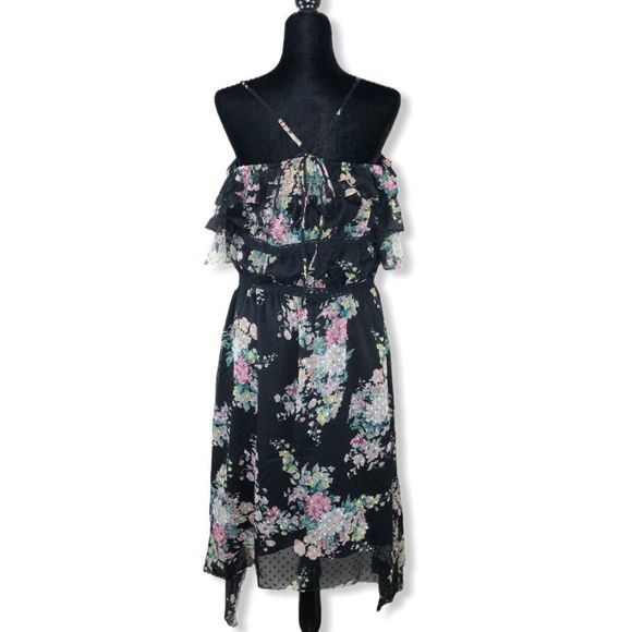 Walter Baker Hansen Asymmetrical Hem Open Shouldee Floral Spring Dress NWT sz 10 - Picture 7 of 13